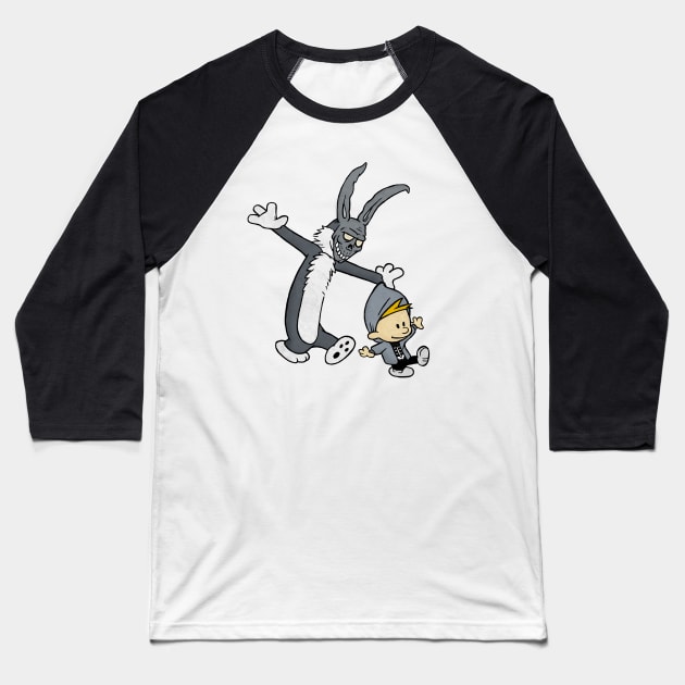 Donnie Darko / Calvin Hobbes Baseball T-Shirt by Woah_Jonny